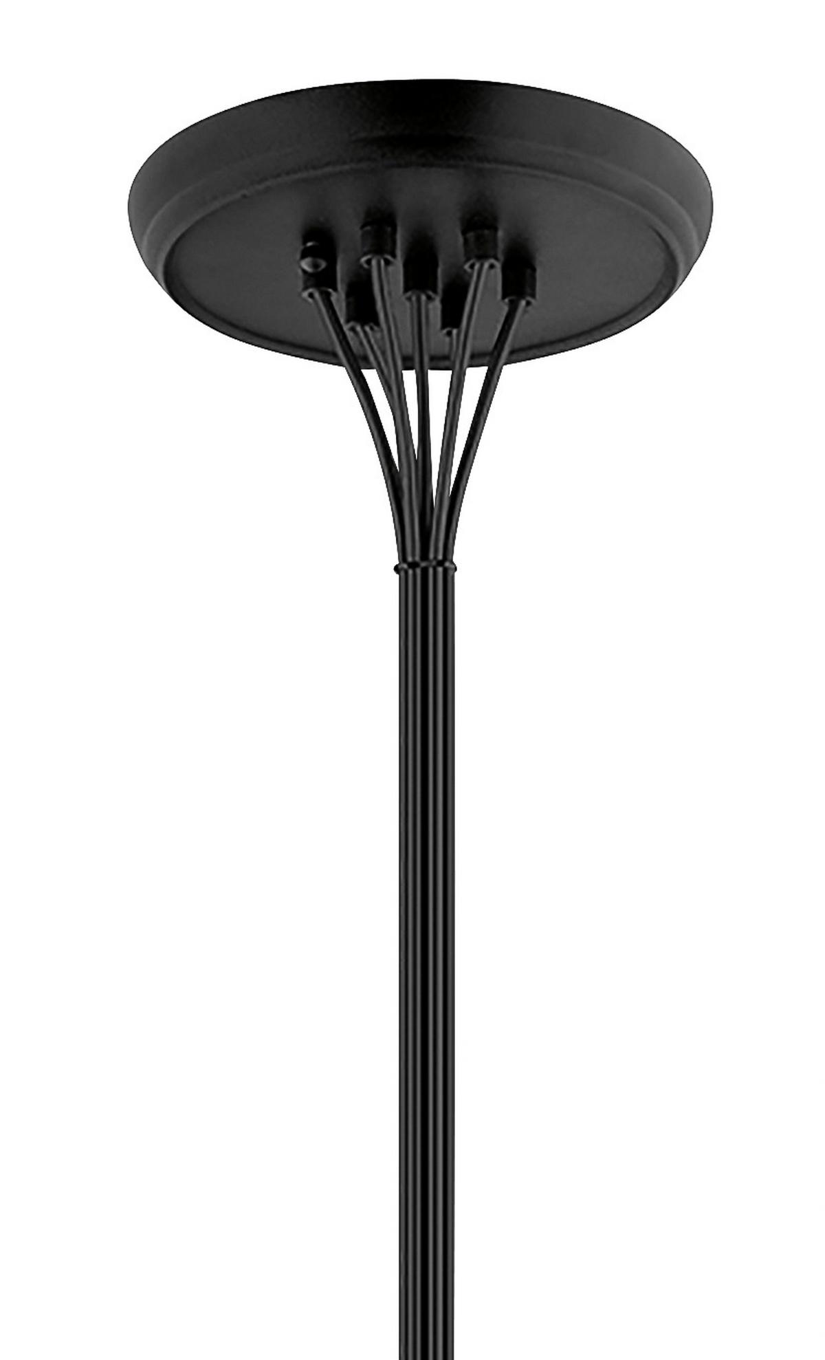 Hängeleuchte Priddy H: 110 Cm 7-Flammig - Schwarz, MODERN, Metall (38,5/110cm)