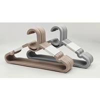 Sada šatních ramínek MARA - 20 PCS - světle šedá/béžová, Moderní, plast (39/20,5/6,3cm) - Mömax