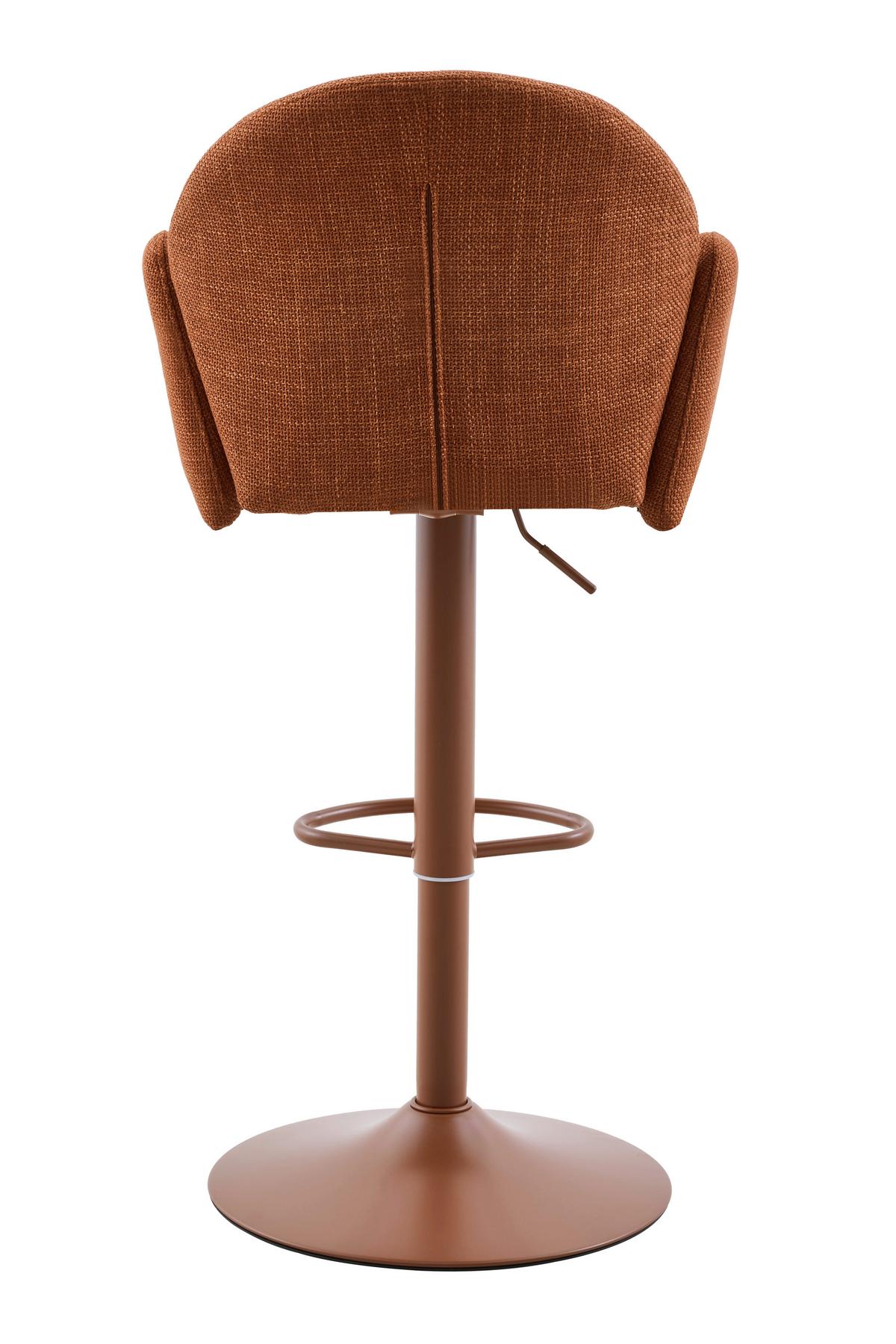 Barhocker-Set Holly H 2er-Set - Rotbraun, MODERN, Textil/Metall (51,5/96-117/53cm) - MID.YOU