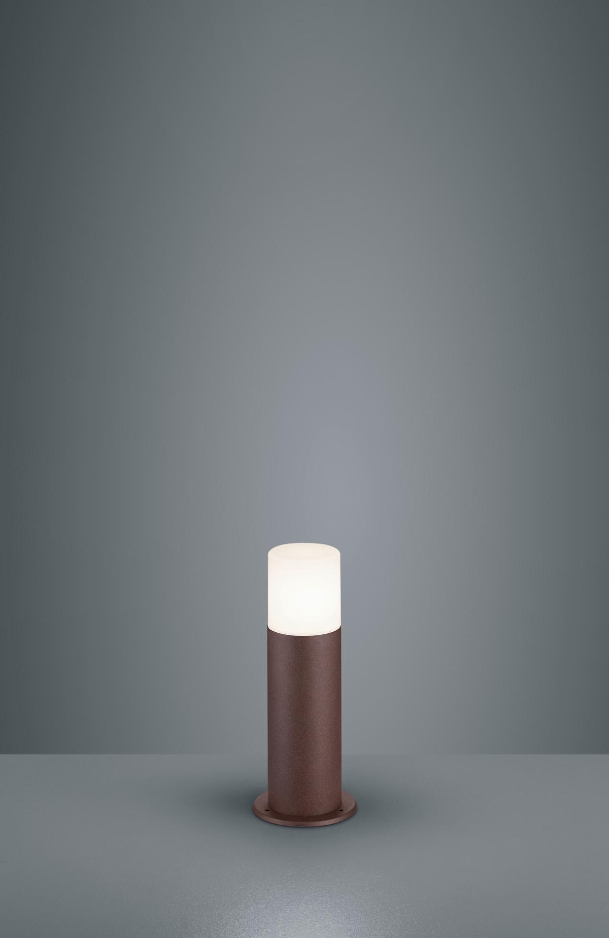 Wegeleuchte Hoosic 28 Watt Metall Kunststoff - Rostfarben/Weiß, Design, Kunststoff/Metall (12/30cm) - Trio Leuchten