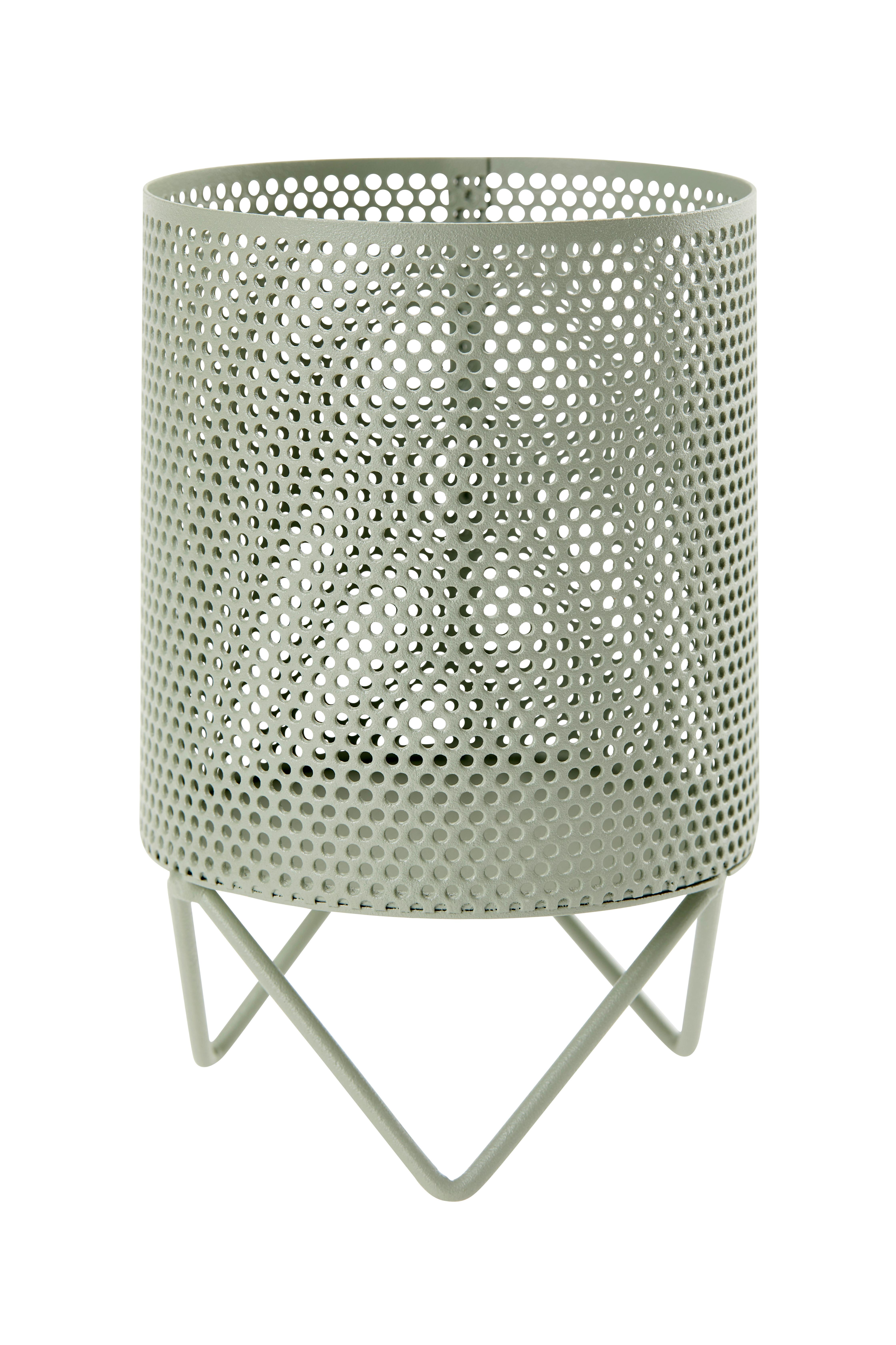 Teelichthalter Samantha - Olivgrün, MODERN, Metall (8,5/13cm) - Luca Bessoni