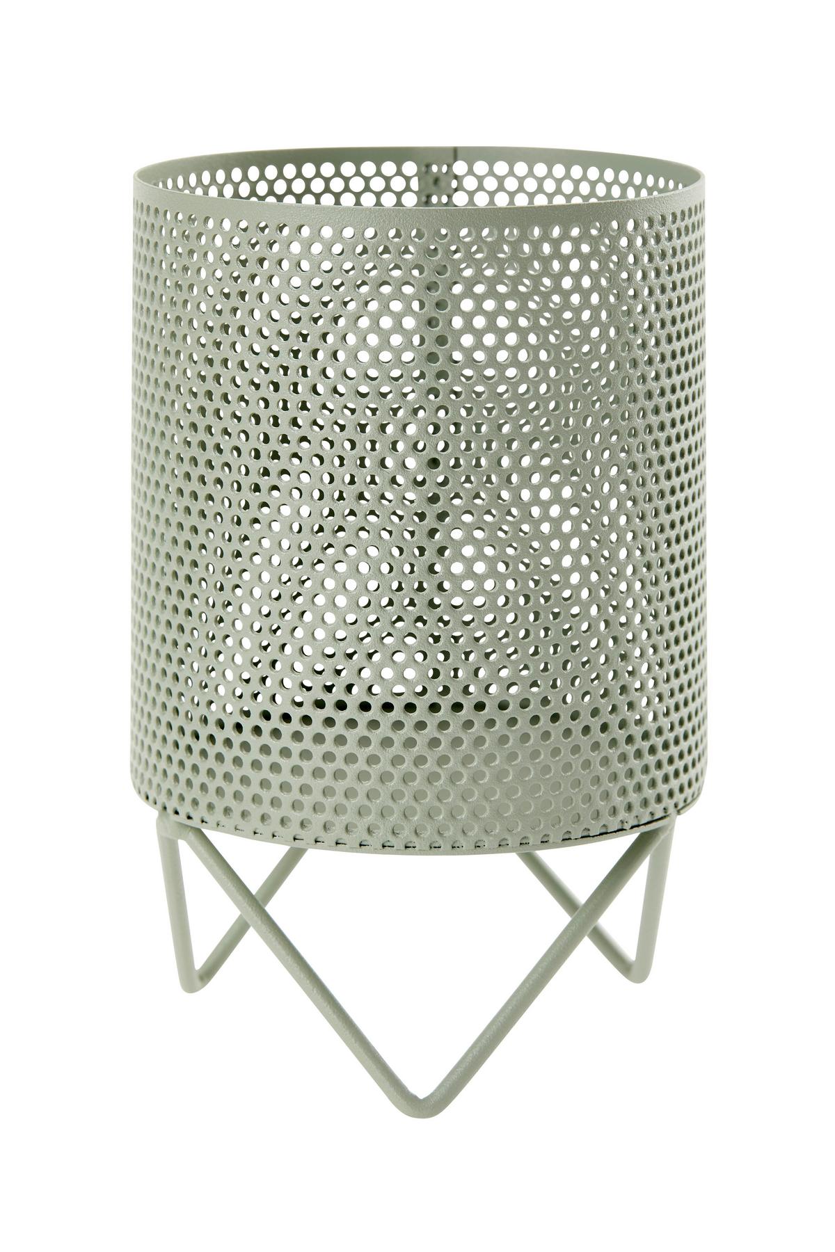 Teelichthalter Samantha - Olivgrün, MODERN, Metall (8,5/13cm) - Luca Bessoni