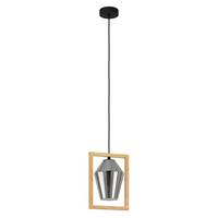 Hängeleuchte 99701* Viglioni - Schwarz/Braun, Natur, Glas/Holz (23/16,5/110cm) - Eglo