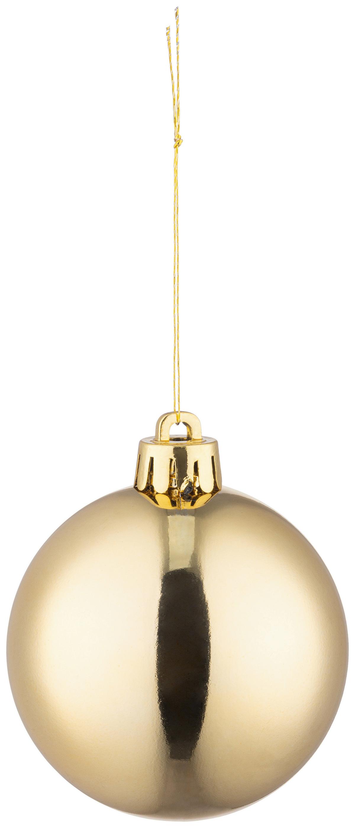 CHRISTBAUMKUGEL-SET Lola, Goldfarben, 30-teilig - Goldfarben, KONVENTIONELL, Kunststoff (6cm) - Luca Bessoni