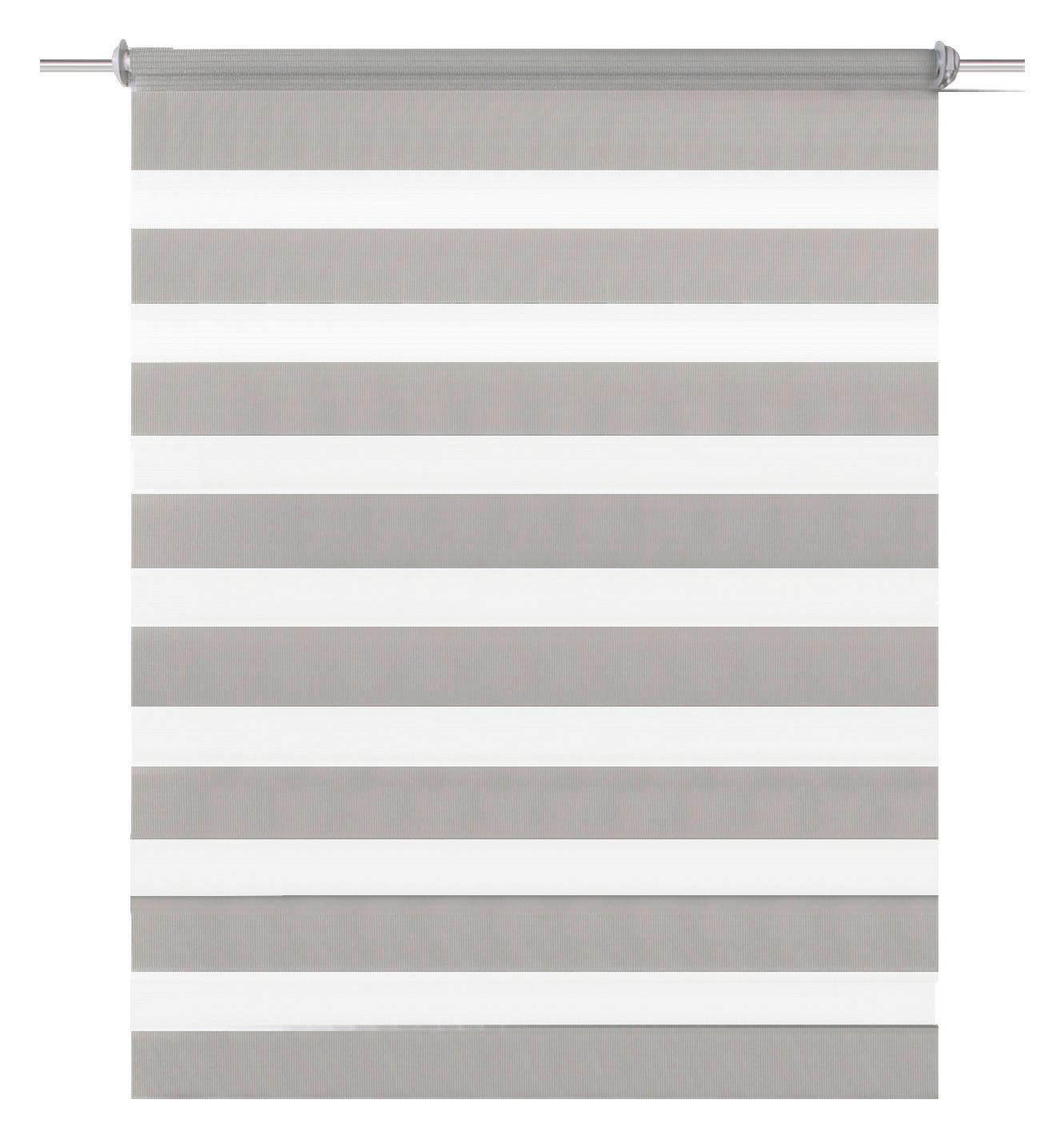 Doppelrollo Grau B: 40 cm - Grau, Design, Textil (40/150cm)