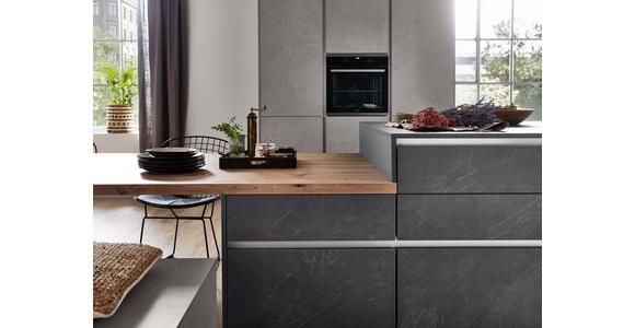 Einbauküche Ston Frei Planbar Modern, Grifflos - Eichefarben/Anthrazit, MODERN, Holzwerkstoff - Vertico