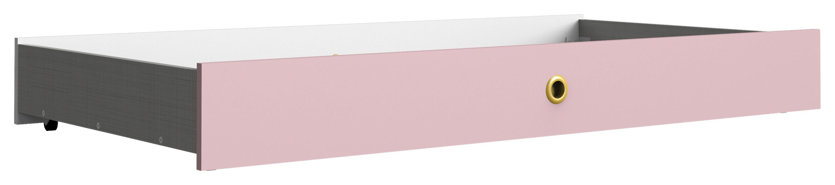 Ágyfiók Cindy 2 137/17 Cm - rózsaszín, műanyag/faalapú anyag (137/17/71cm)