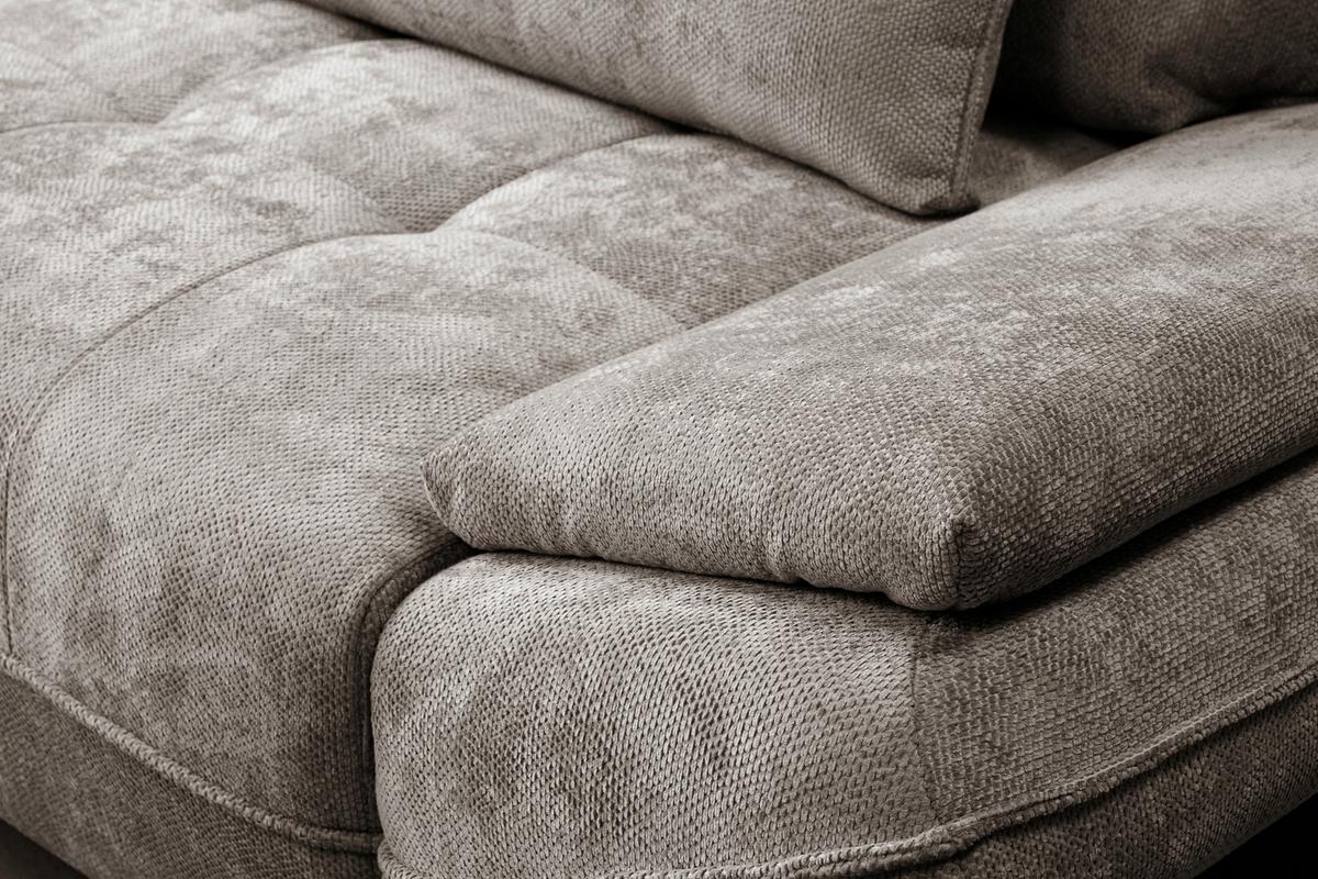 Schlafsofa Elma Taupe B: 280cm - Taupe/Schwarz, KONVENTIONELL, Holz/Holzwerkstoff (280/73-93/107cm) - MID.YOU