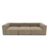 3-sitzer-sofa Schlammfarben B: 301 Cm - Schlammfarben/Schwarz, Design, Textil (301/69/108cm) - MID.YOU