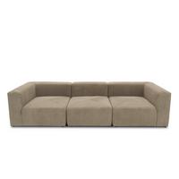 3-sitzer-sofa Schlammfarben B: 301 Cm - Schlammfarben/Schwarz, Design, Textil (301/69/108cm) - MID.YOU