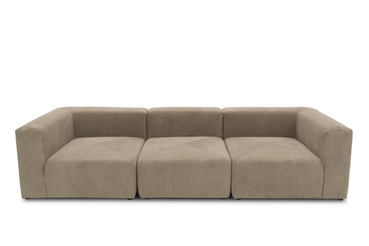 3-sitzer-sofa Schlammfarben B: 301 Cm - Schlammfarben/Schwarz, Design, Textil (301/69/108cm) - MID.YOU