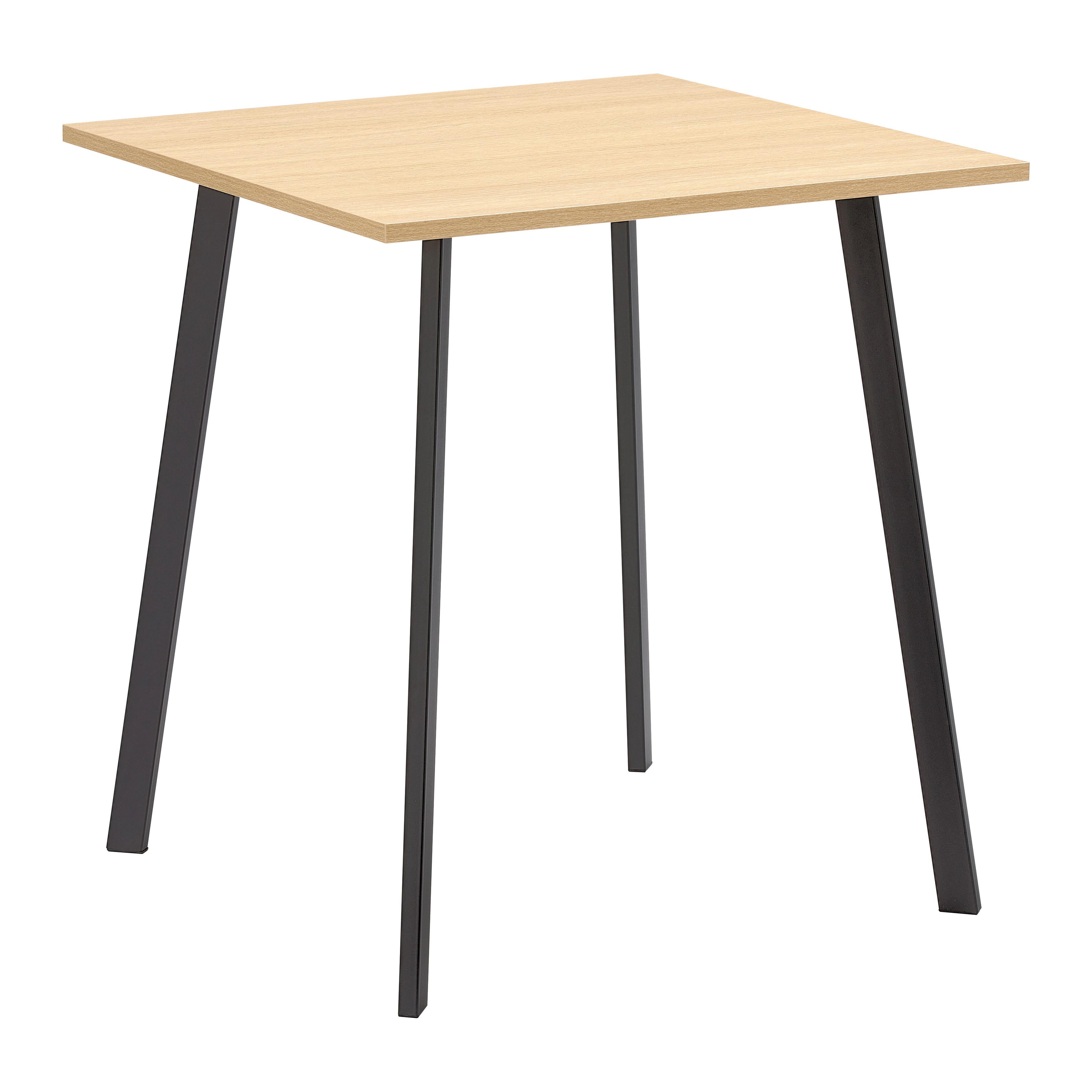 Jedálenský stôl EMIL 70 - čierna/farba duba, Konventionell, kov/kompozitné drevo (70/75/70cm) - Based