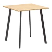 Jídelní stůl EMIL 70 - černá/barvy dubu, Konvenční, kov/kompozitní dřevo (70/75/70cm) - Based