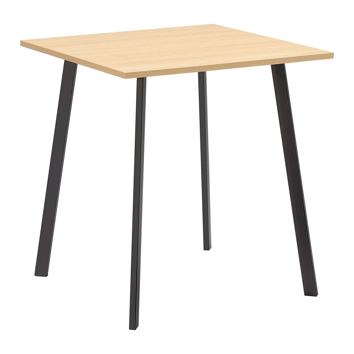 Jídelní stůl EMIL 70 - černá/barvy dubu, Konvenční, kov/kompozitní dřevo (70/75/70cm) - Based