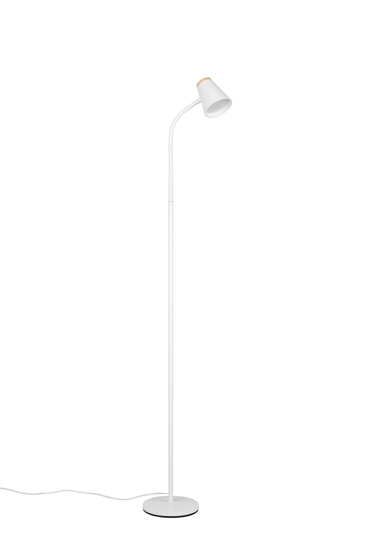LED-Stehleuchte Pongo Braun Weiß B: 19,5 cm - Braun/Weiß, Basics, Kunststoff (145/19,5/37cm)