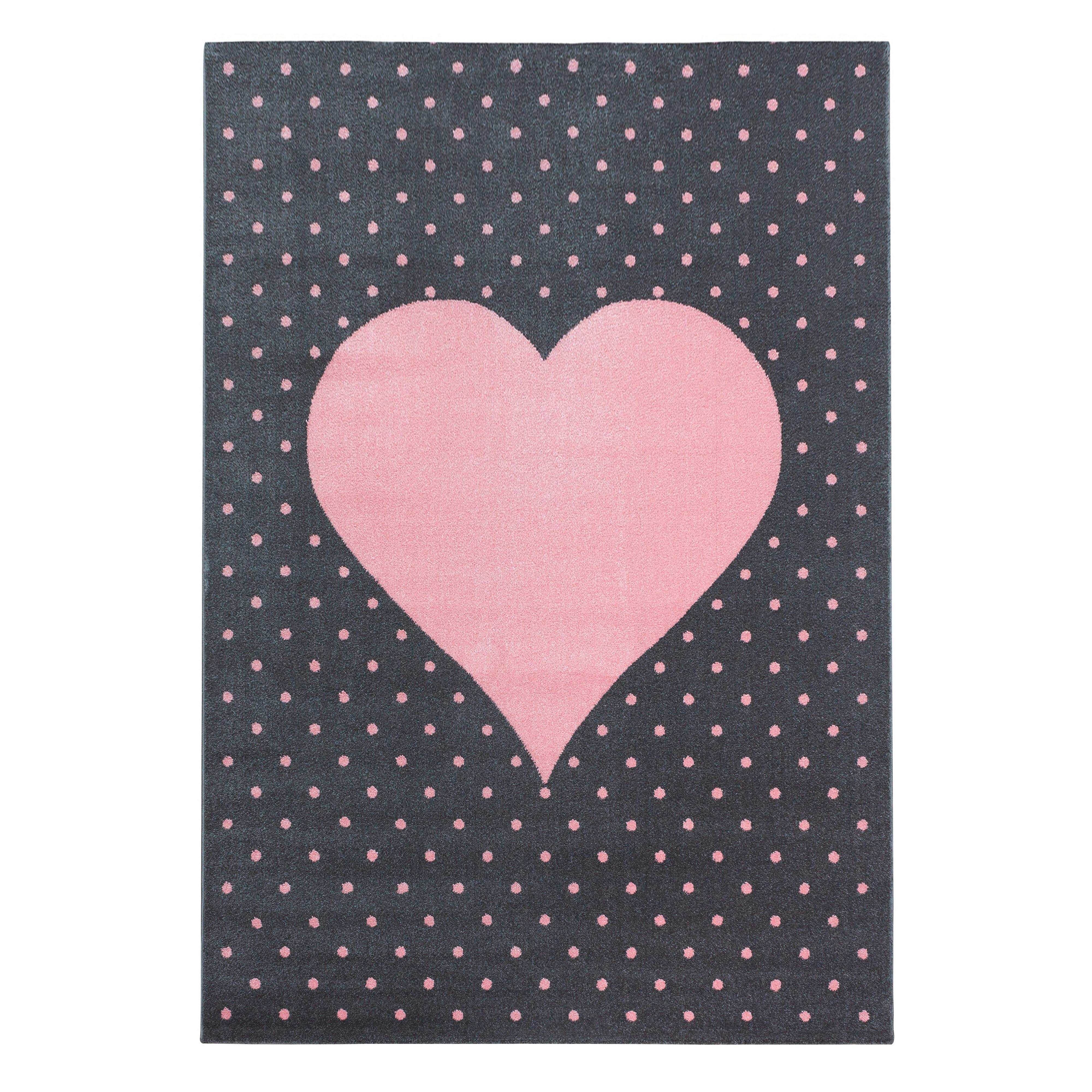 Detský koberec SRDCE 140x200cm - pink, Trend, textil (140/200cm) - Ben'n'jen