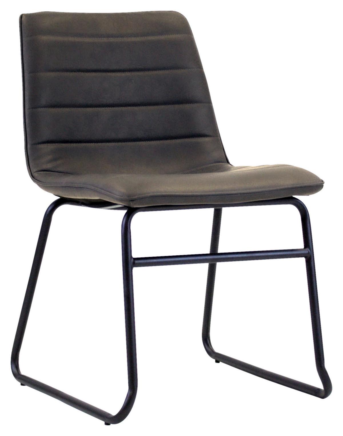 Stuhl Milan - Anthrazit/Schwarz, KONVENTIONELL, Kunststoff/Textil (48/77/56cm) - MID.YOU