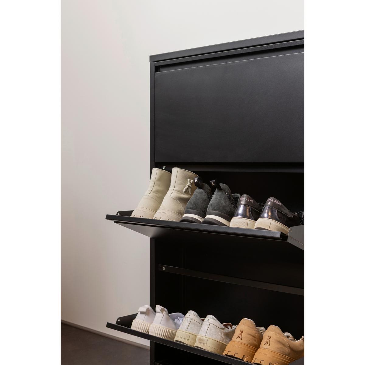 Schuhkipper Sabine Schwarz B: 66 cm - Schwarz, Design, Metall (66/103/16cm) - Livetastic