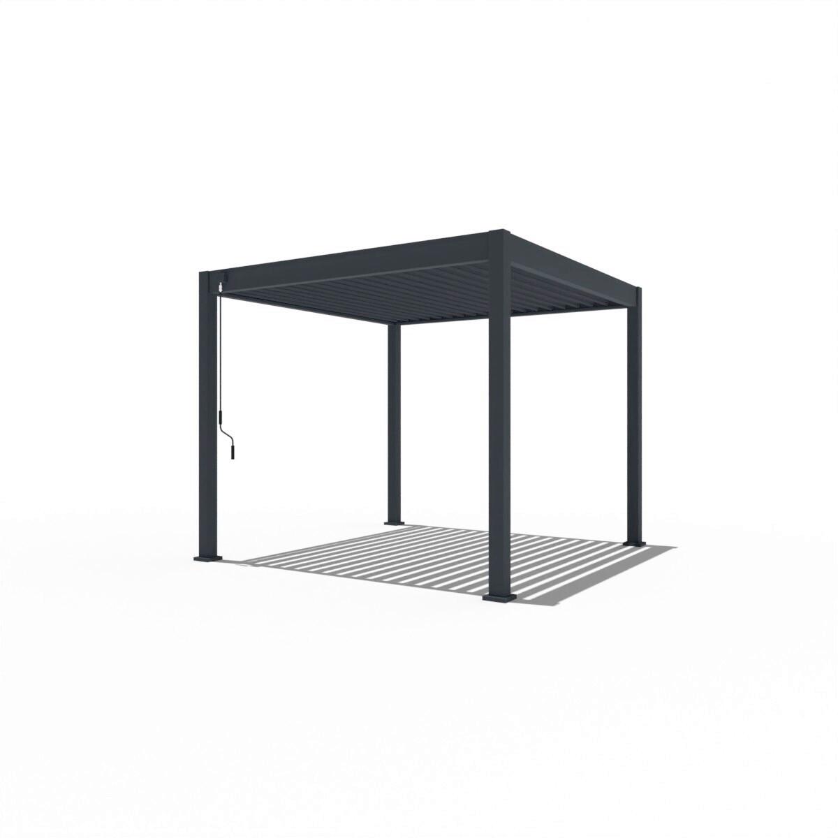 Pergola 300x300 Cm Wetterbeständig, Graphitfarben - Graphitfarben, Basics, Metall (300/300/255cm)