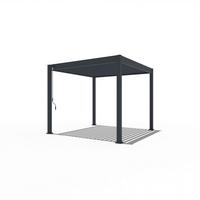 Pergola 300x300 Cm Wetterbeständig, Graphitfarben - Graphitfarben, Basics, Metall (300/300/255cm)