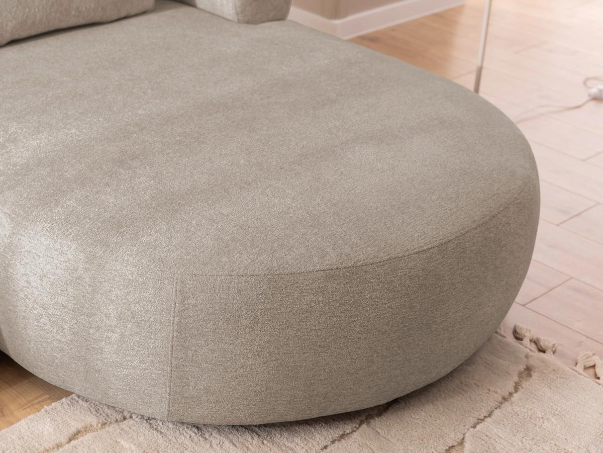 Ecksofa Ferro Hellbraun S: 256x156 cm - Hellbraun/Schwarz, Design, Textil (256/156cm) - Livetastic