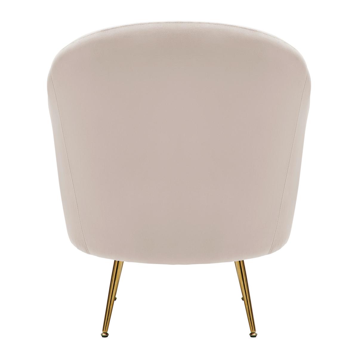 Křeslo LOU světle šedé - světle šedá/barvy zlata, Moderní, kov/textil (80/92/75cm) - PBJ
