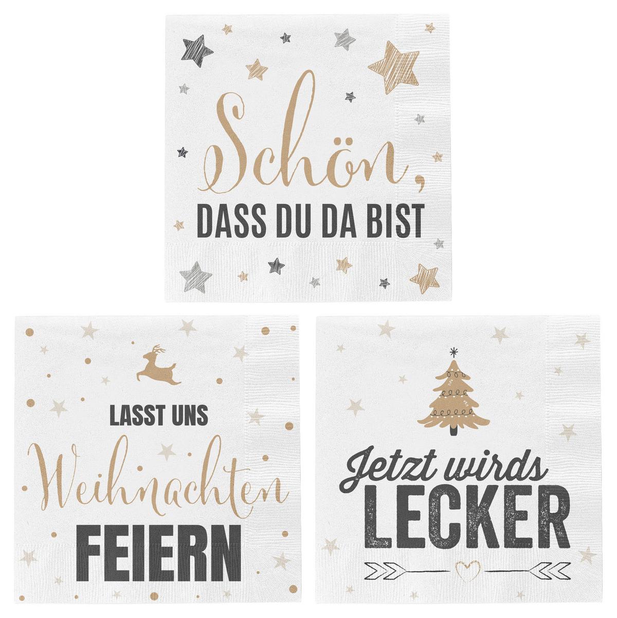 SERVIETTE ELIAS - Multicolor, Basics, Papier (17/3/17cm)