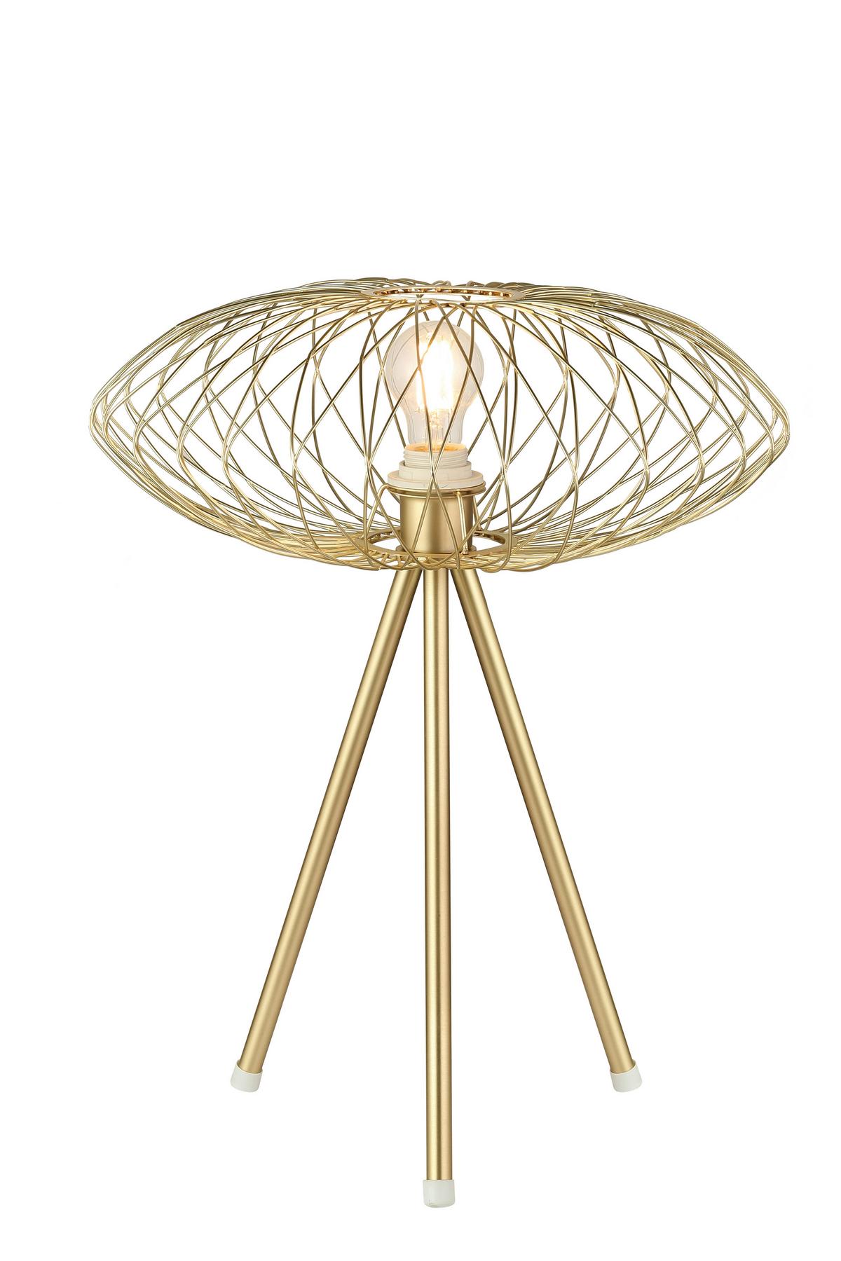 Stolní svítidlo TIZIANA zlatá - barvy zlata, Moderní, kov (40/53cm) - Bessagi Home