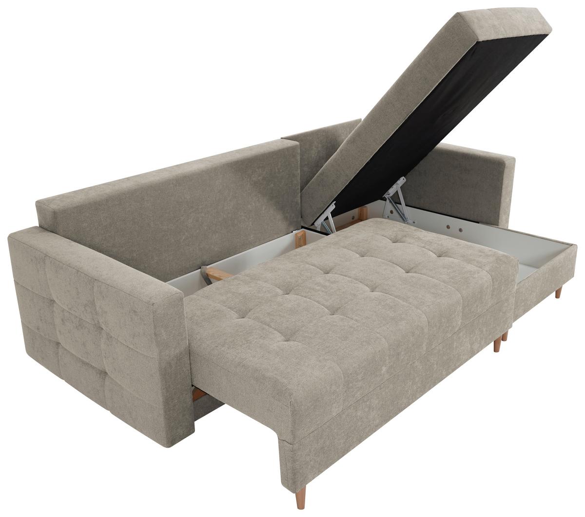 Ecksofa Asti Hellgrau B: 232 cm - Hellgrau, Design, Textil (232/141cm) - MID.YOU