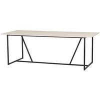 Esstisch Silas Schwarz/Hellgrau L: 220cm - Hellgrau/Schwarz, MODERN, Holz/Metall (220/90/75cm) - Livetastic