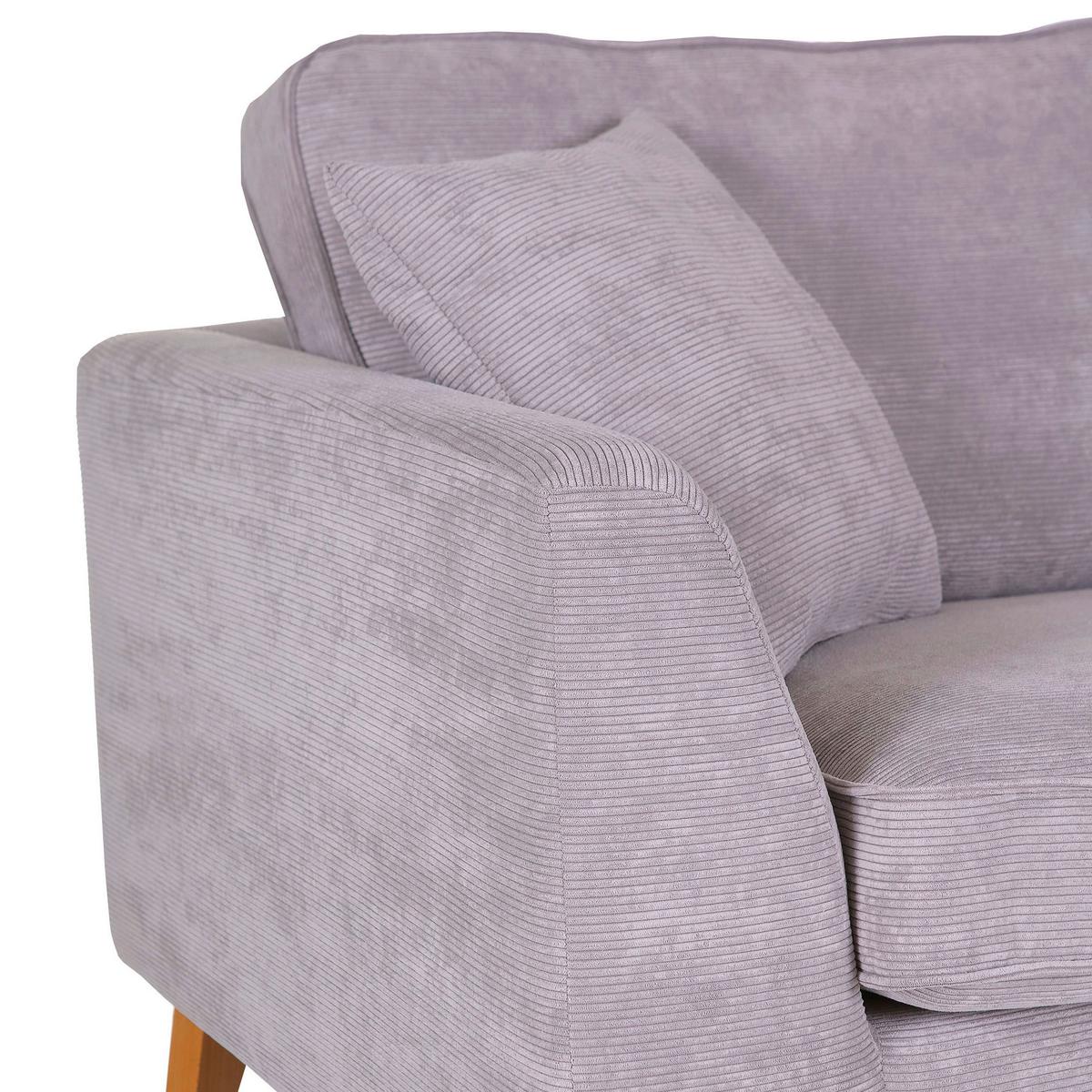 Bigsofa Rimini - Buchefarben/Grau, Design, Textil (240/63/90cm) - MID.YOU