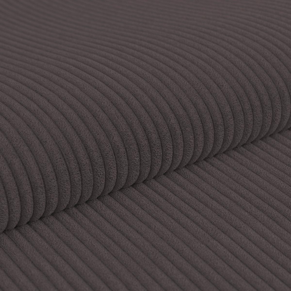 Rohová sedačka VENI, levá, hnědý manšestr - černá/hnědá, Moderní, textil (210/272cm) - Ondega
