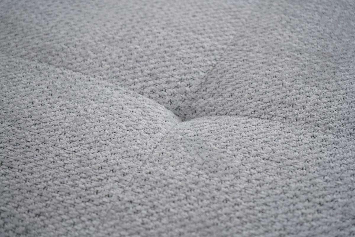 Ecksofa Mendoza New Chenille Grau, Lf: 125x241cm - Schwarz/Grau, KONVENTIONELL, Textil (309/197cm) - Ondega