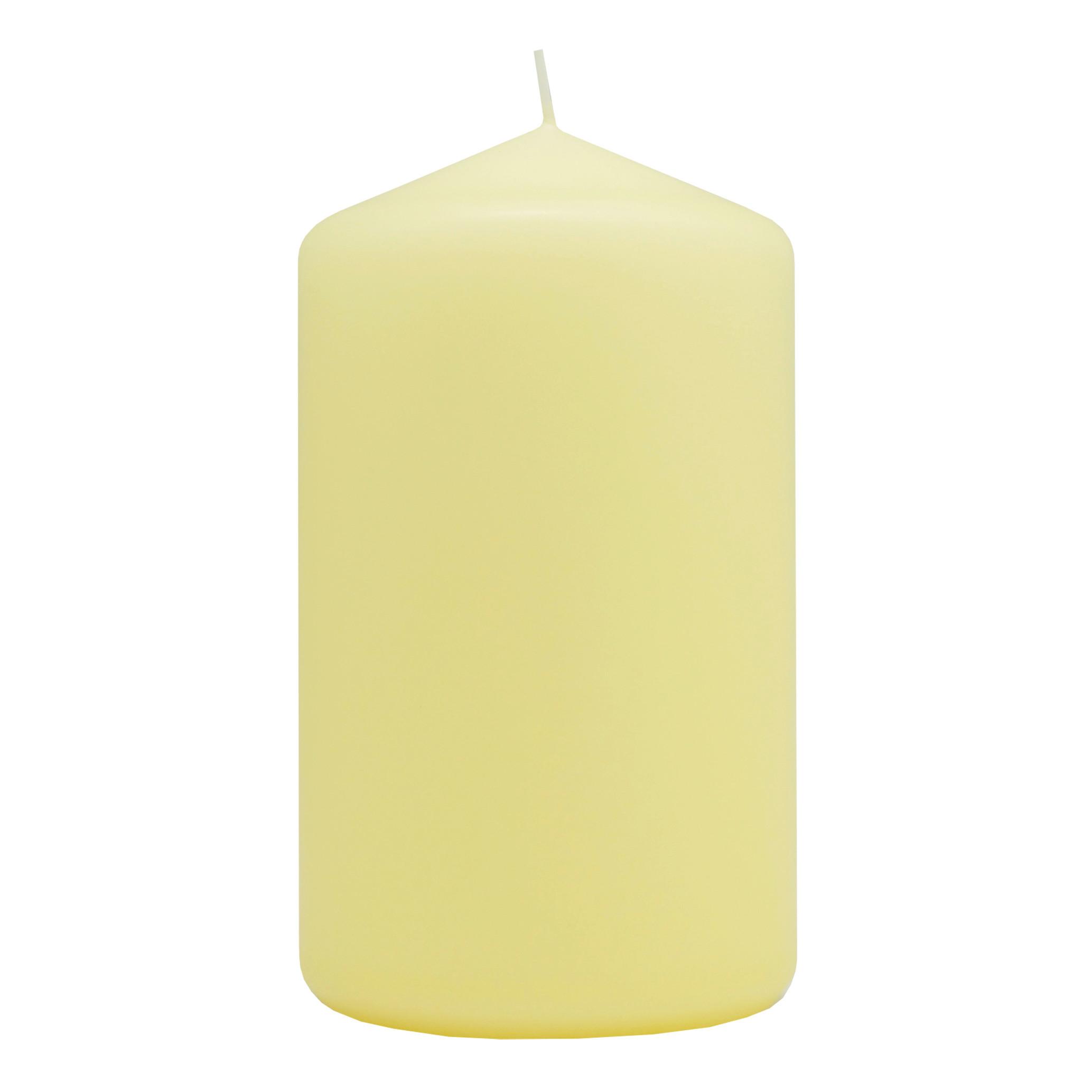 VÁLCOVÁ SVÍČKA LIONA - žlutá, parafín (6,8/12cm) - Mömax