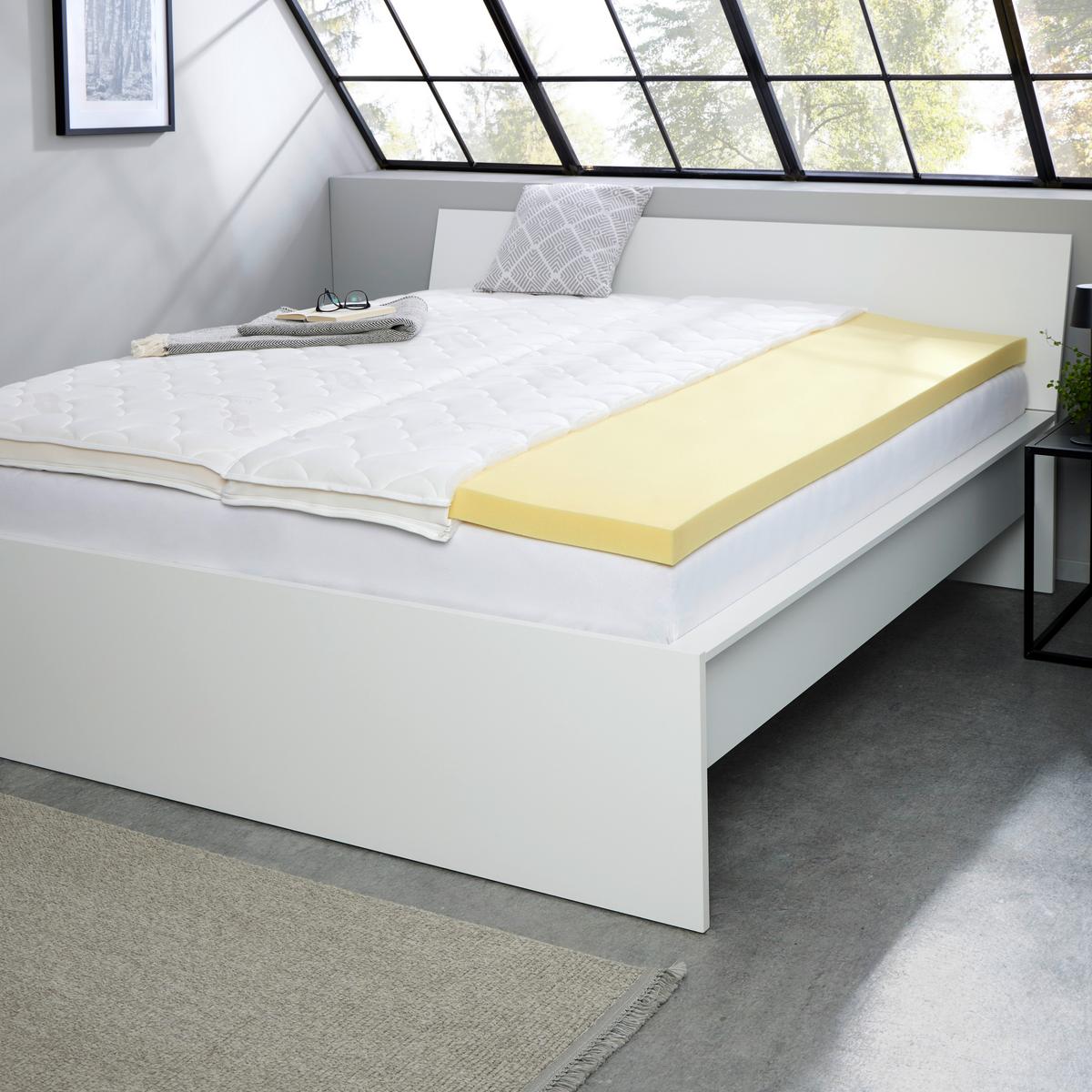 Topper Visco Pur 180x200 Cm H3 Viscoseschaumkern - Weiß, Textil (180/200cm) - Primatex Deluxe