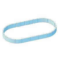 Wand-Isolationsset Protector T60 Oval BxL: 370x610 cm - Weiß, Basics, Kunststoff (370/60/610cm)