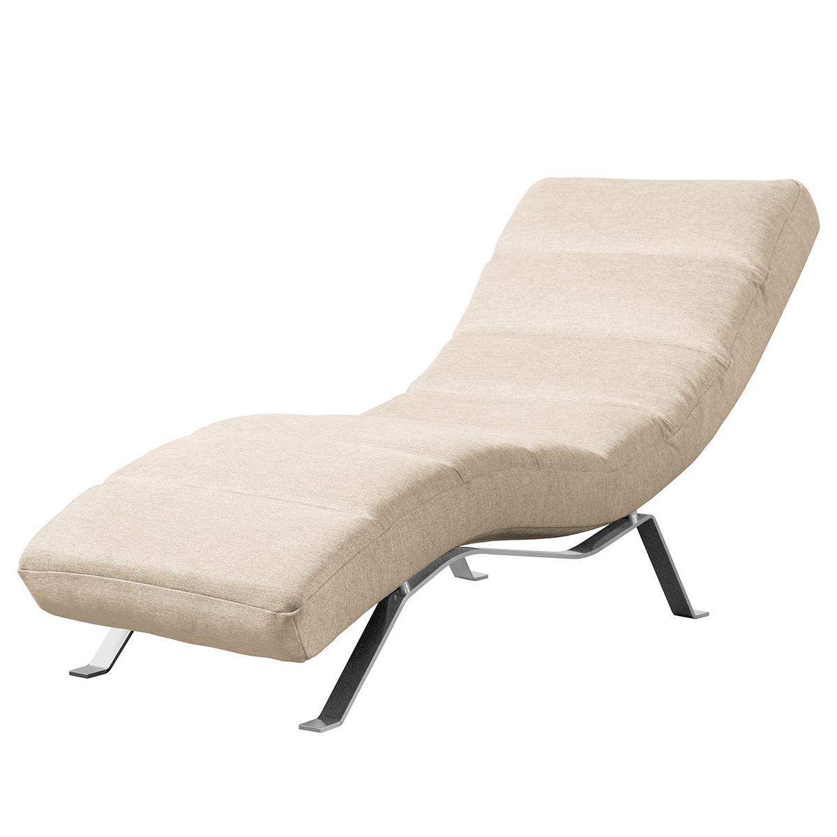 Relaxliege Swing Silver Beige B: 65 Cm - Beige/Silberfarben, Design, Textil (65/65/171cm) - Livetastic