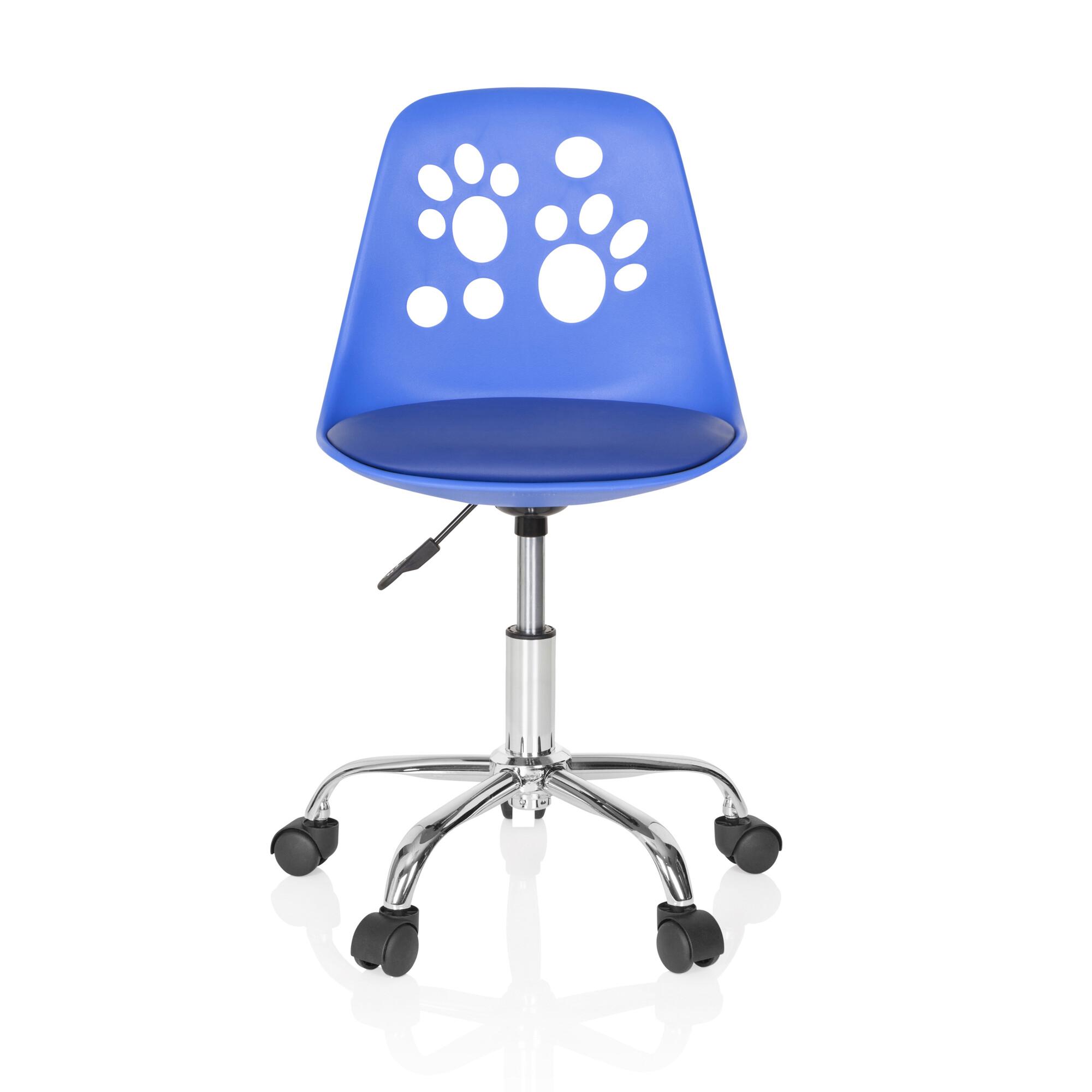 Jugenddrehstuhl Fancy I Blau Tiermuster - Blau, MODERN, Kunststoff/Textil (40/72-82/44cm) - MID.YOU