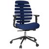 Drehstuhl Ergo Line Ii Blau/schwarz - Blau/Schwarz, MODERN, Kunststoff/Textil (65/115/50cm) - MID.YOU