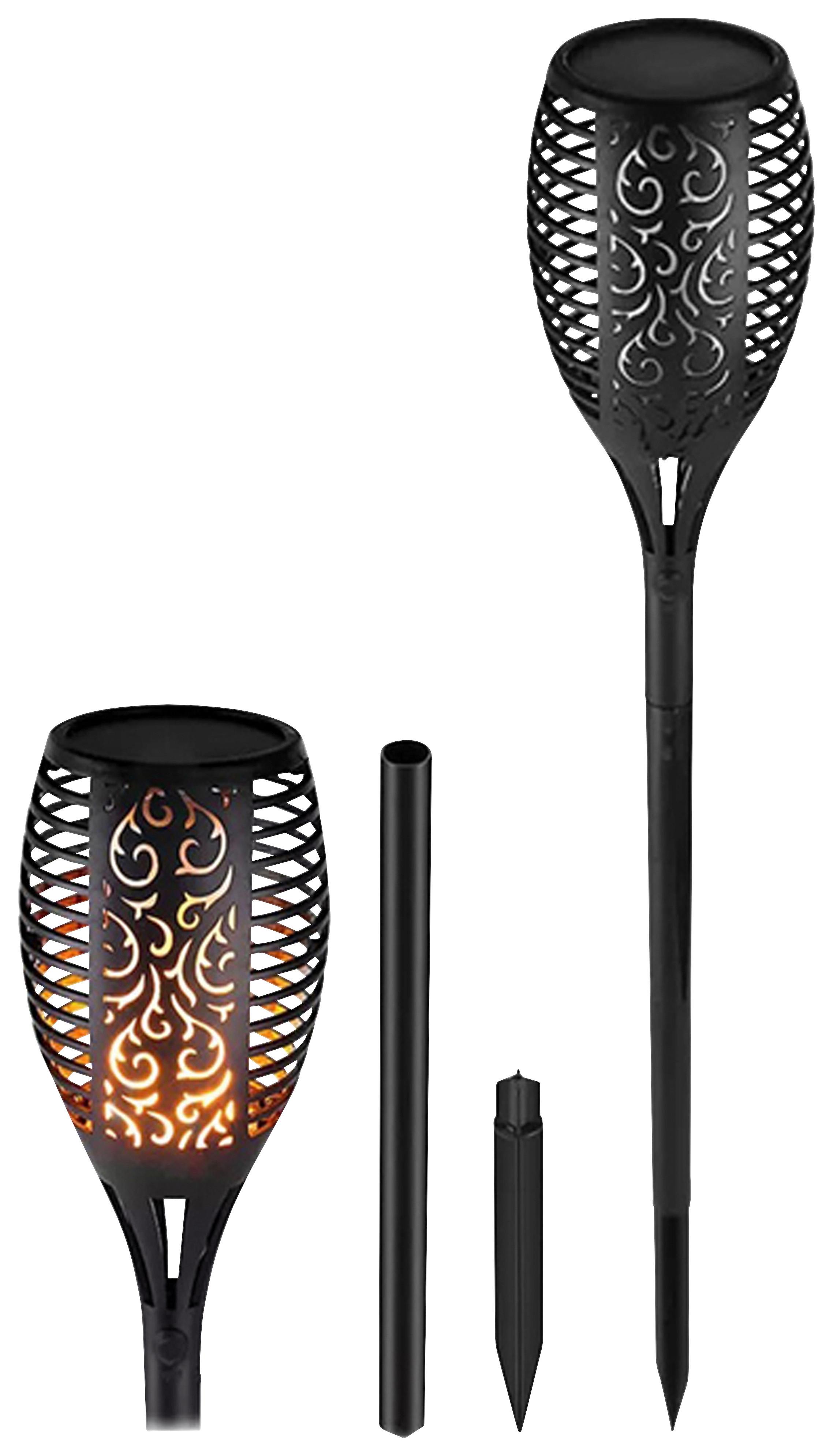 Solárne Svietidlo Zamora - čierna, plast (12/78cm) - Modern Living
