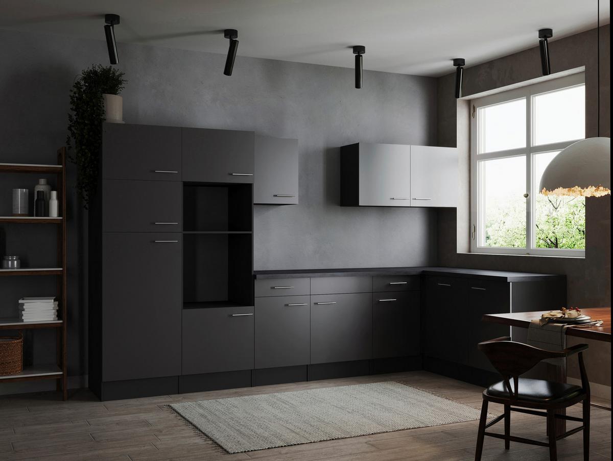 Eckküche Oliver Grau S: 340x172 Cm - Grau, Design, Holzwerkstoff (340/172cm) - Respekta