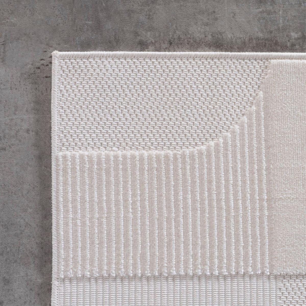 Flachwebteppich, Creme, F:4mm Doha - Creme, Design, Textil (80/150cm)