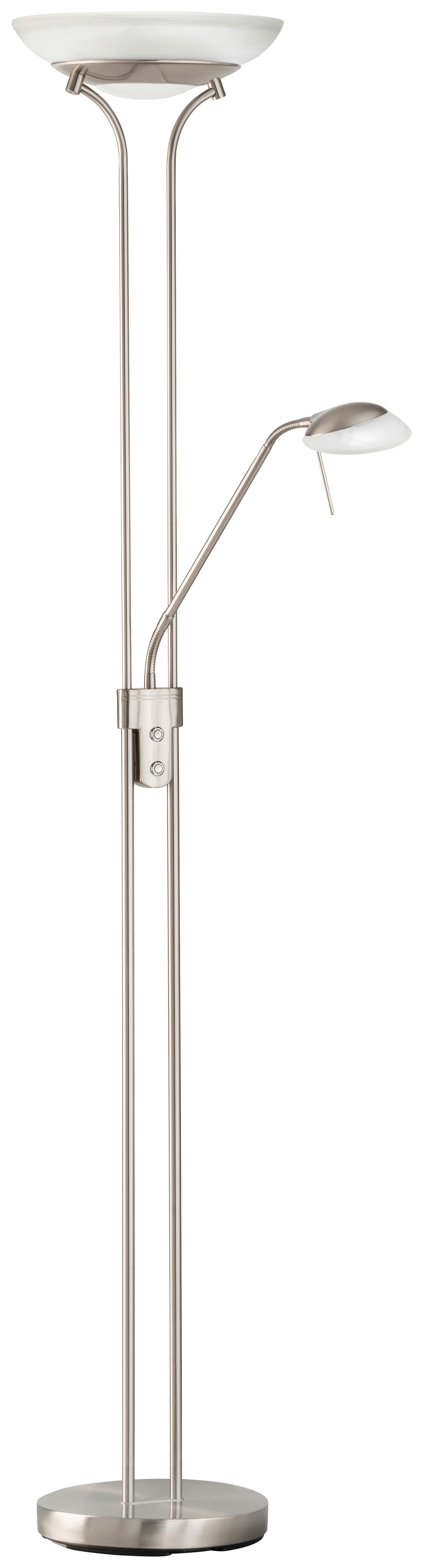 LED-Stehleuchte 40075 Pool Tw - Weiß/Nickelfarben, Design, Glas/Metall (32/182cm) - Fischer & Honsel