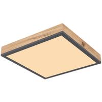 Led Mennyezeti Lámpa Oskar - grafitszürke/opál, Modern, műanyag/faalapú anyag (30/30/6cm) - Luca Bessoni