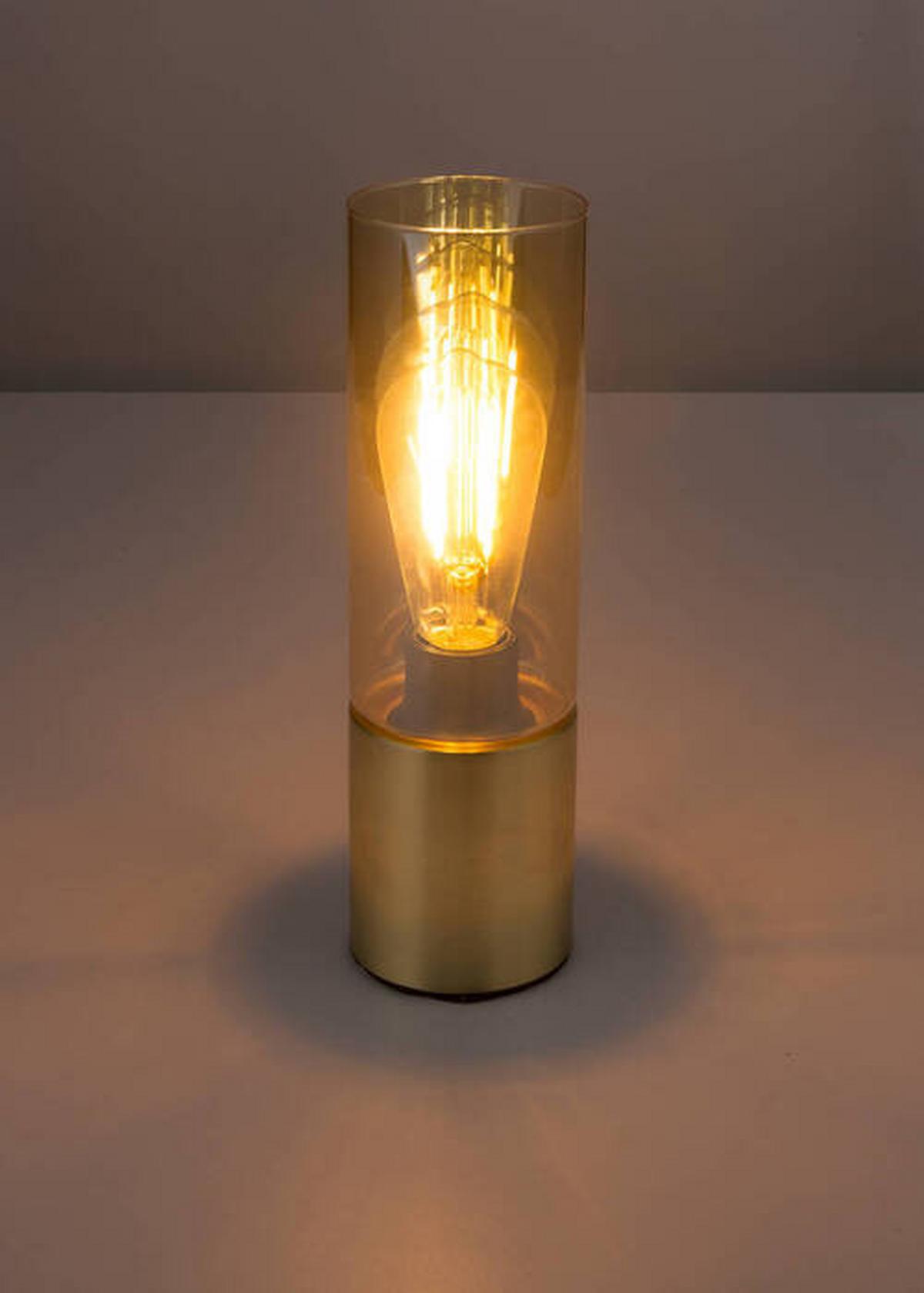 Tischlampe Annika Messingfarben Touchsystem - Messingfarben, Basics, Glas/Metall (9/30cm) - Globo