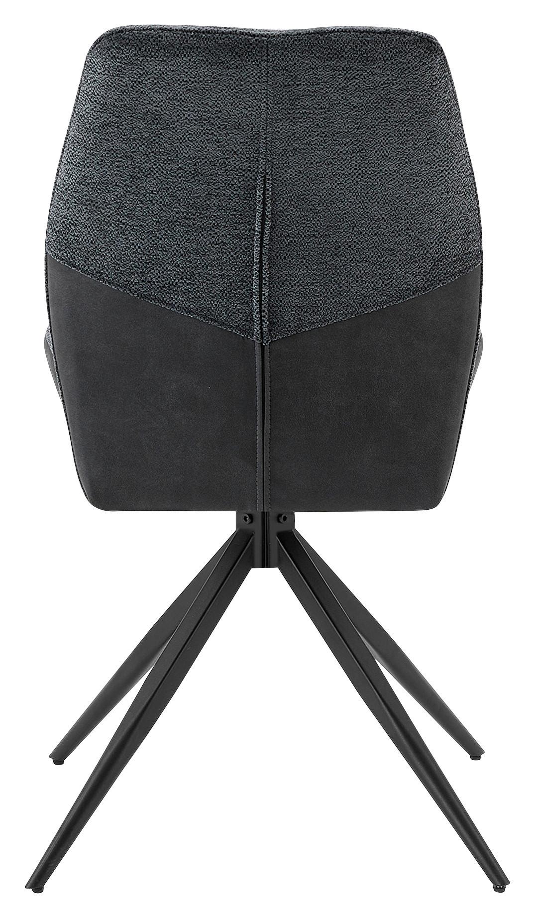 Stuhl-Set Snap - Anthrazit/Schwarz, MODERN, Textil/Metall (46/87/55cm) - MID.YOU