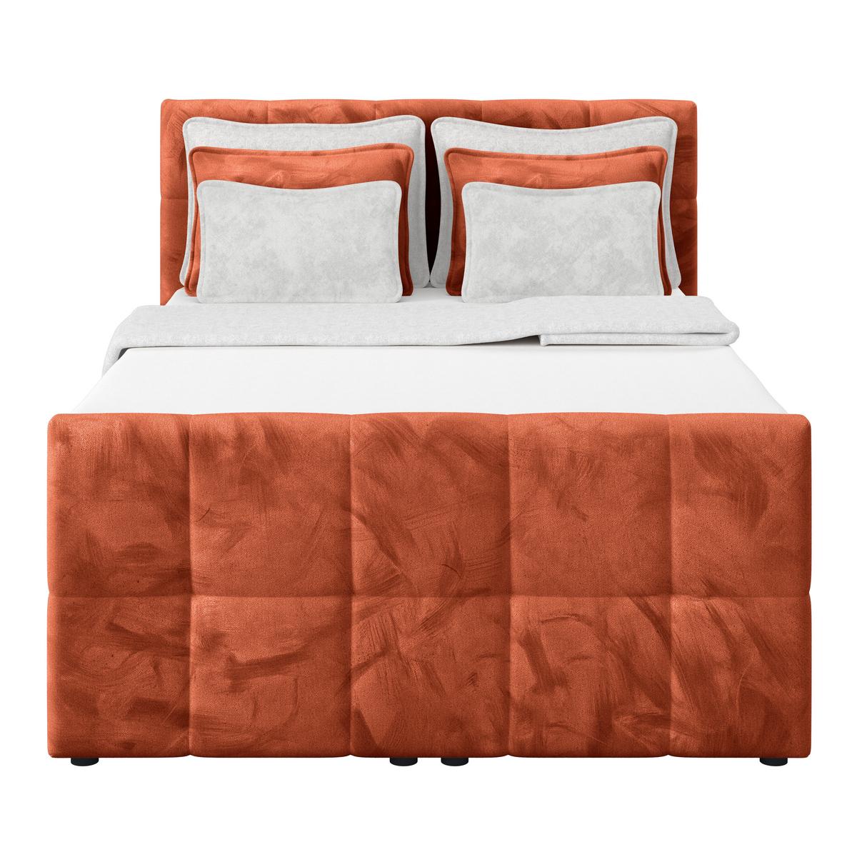 Boxspringbett mit Topper und Bettkasten 140x200 cm Medino - Rostfarben, KONVENTIONELL, Holz/Holzwerkstoff (140/200cm) - Luca Bessoni