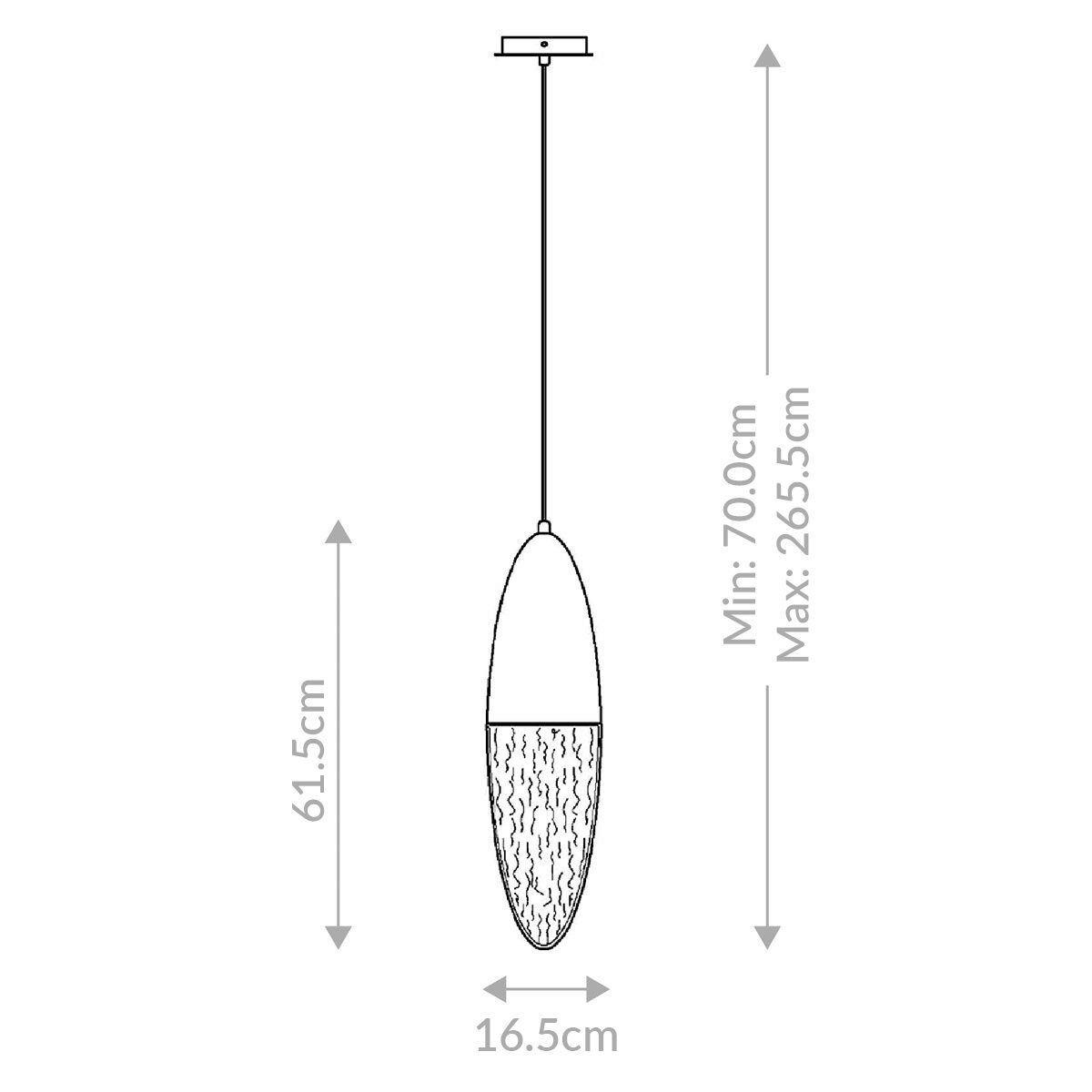 Függeszték Qn-Ecrou-1p-Bg - aranyszínű, Konventionell, üveg/fém (70/16,5/70cm) - Elstead Lighting
