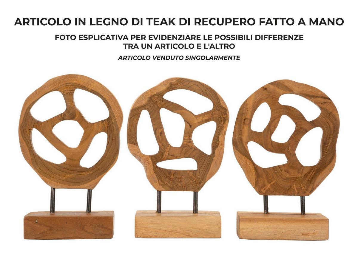 Skulptur Lubang Teak Braun, B: 18 cm - Braun, Basics, Holz (18/27/10cm)