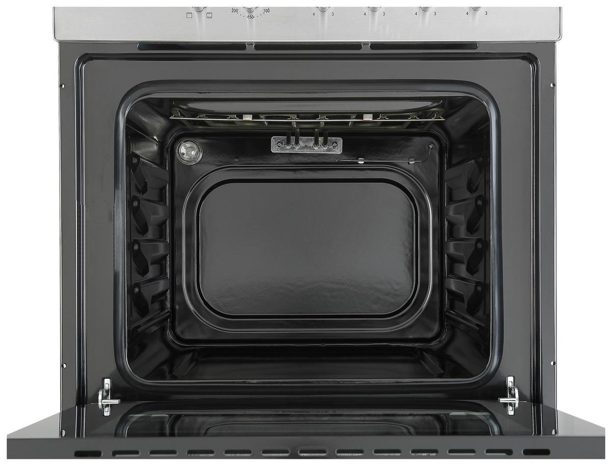 Einbauherd-Set B:59,5cm Elektro-Edelstahl Kochfeld - Edelstahlfarben, Trend, Metall (59,5/62/55,7cm) - Respekta